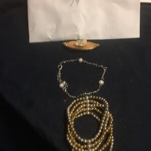 Elegant Gold and Silver Beaded Bracelet